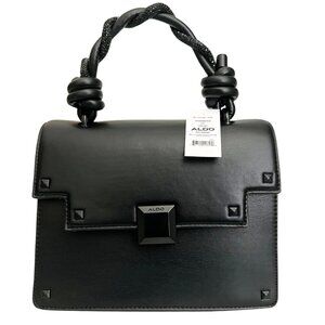 ALDO Black Top Handle Stachel Bag, ALDO Black Satchel Handbag